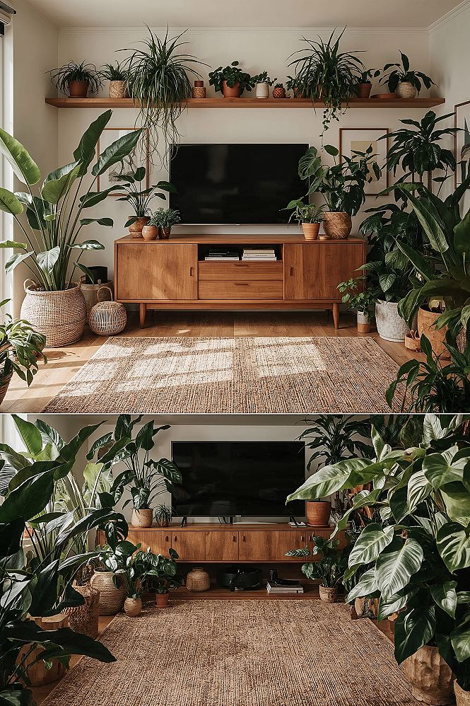 Lush Greenery Haven: Plant Decoration Living Room Ideas