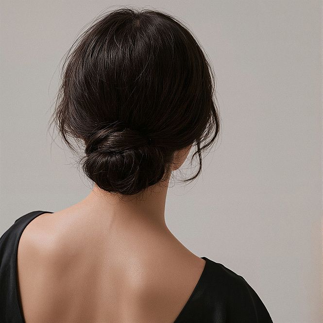 Elegant Updo for Bridesmaids: Classy Low Bun Hair Do