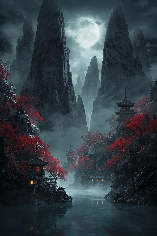 Majestic Fantasy Japan: Pretty 4K Phone Wallpapers for Entertainment
