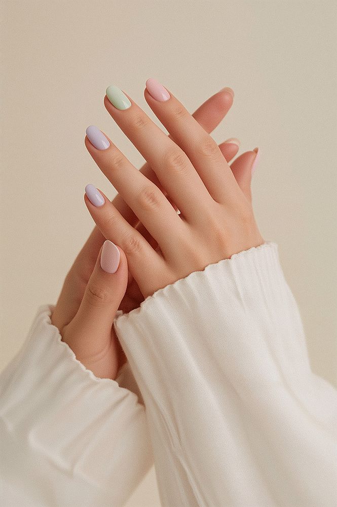 Pastel Half-Moon Nails: Your Chic Summer Style Update