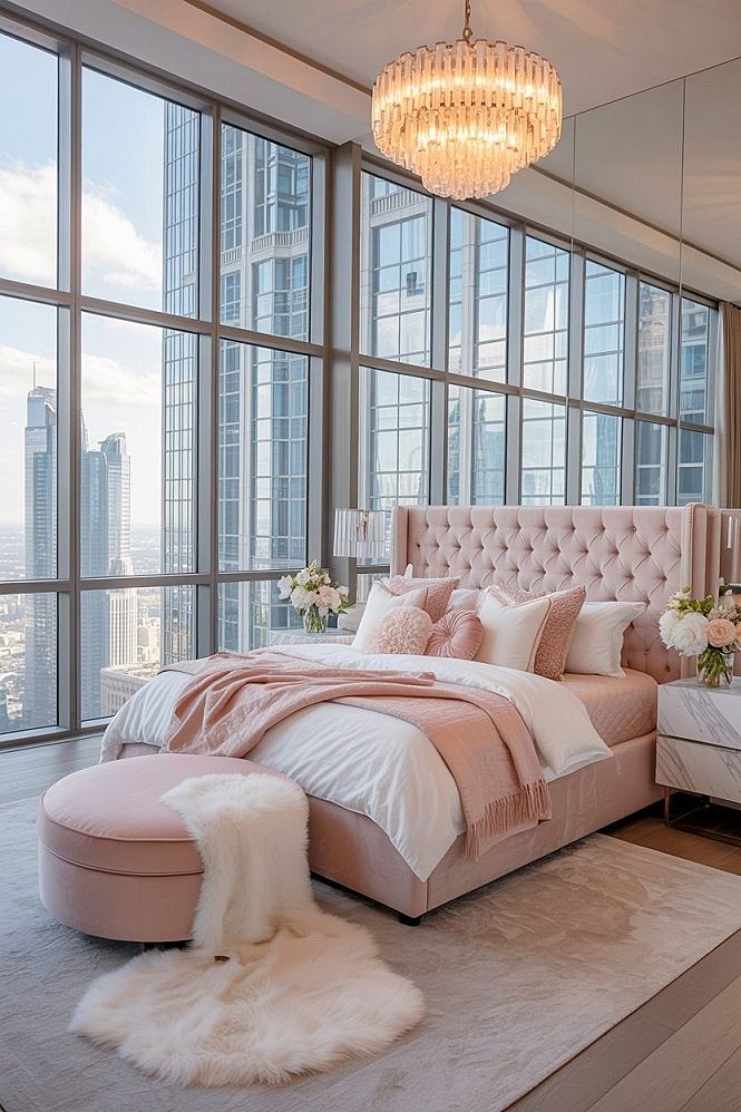 Plush Pink Apartment Bedroom: Latest Interior Design Trends