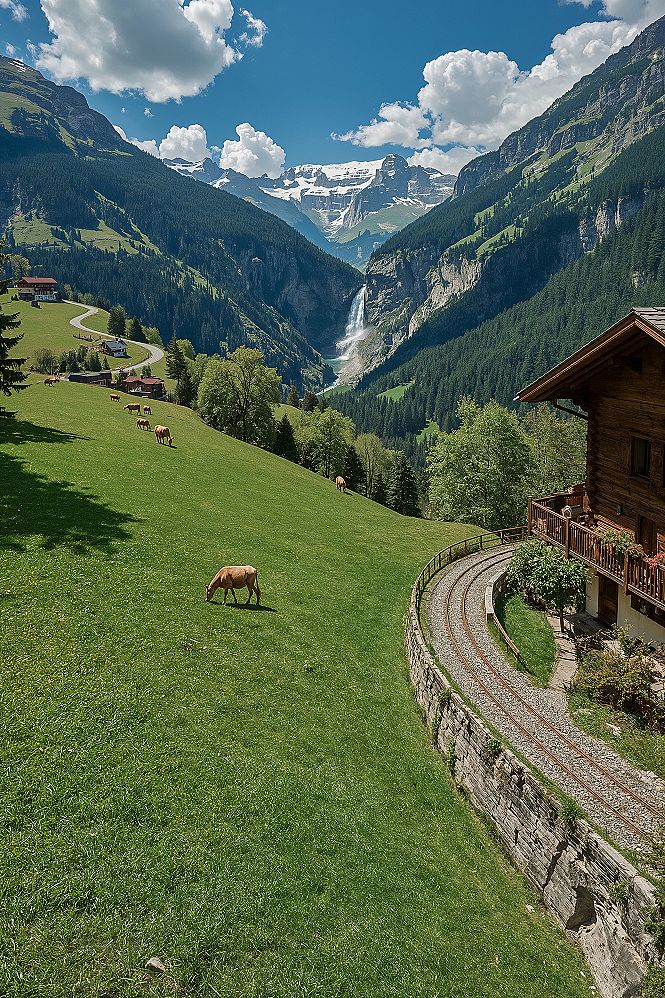 Valley Views: Switzerland's Enchanting Mountain Landscape