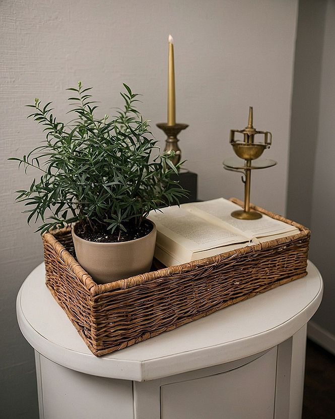 Styling Accent Tables Near Fluffy Bedroom Chairs