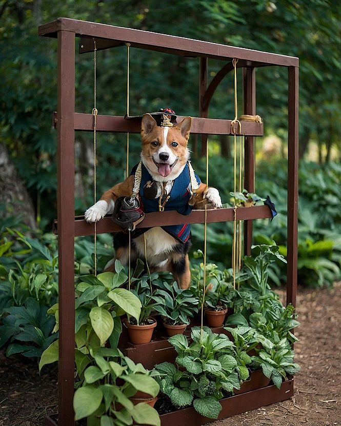 Framing Your Garden Beds With a Metal Plant Stand and Stone Border