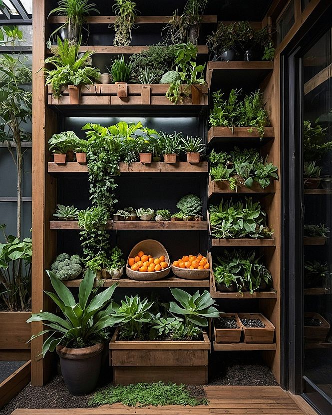 Maximizing Space With Wall-Mounted Herb Shelves