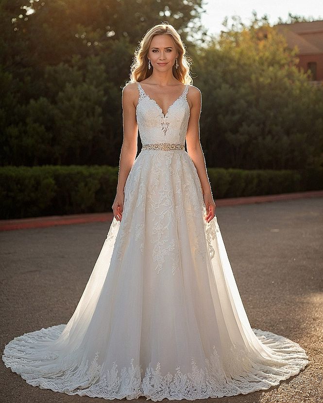 Styling a Sweetheart Neckline with Delicate Straps