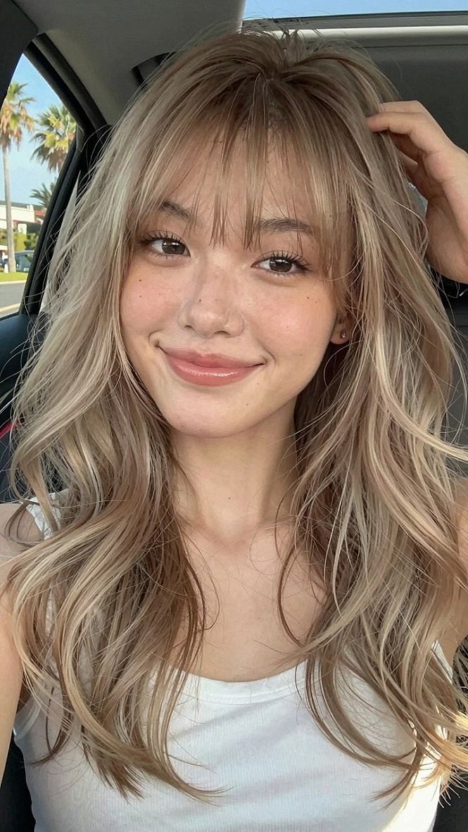 Keeping Soft Curtain Bangs Fresh With Layered Waves