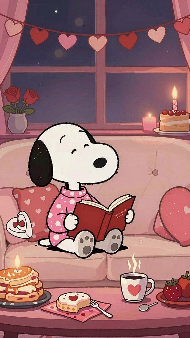 Cozy Cartoon Snoopy Pink Aesthetic Wallpaper Concepts