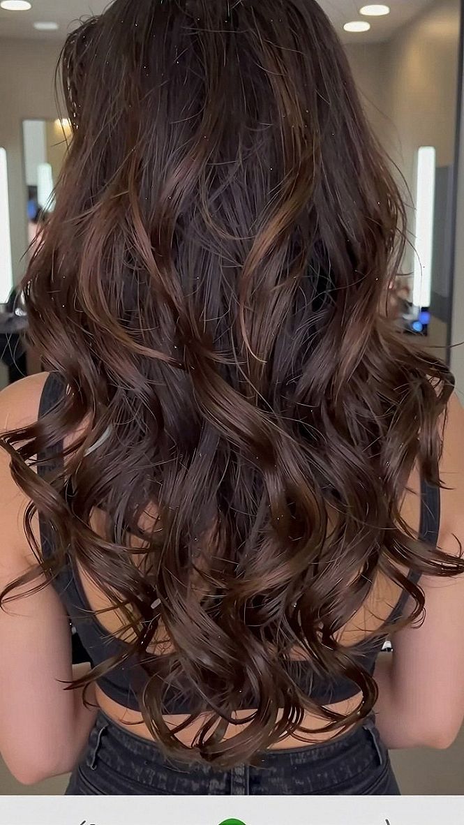 Adding Soft Caramel Lowlights to Dark Brown Waves