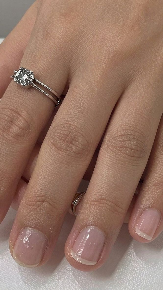 Natural Glossy Finish for Wedding Pedicures
