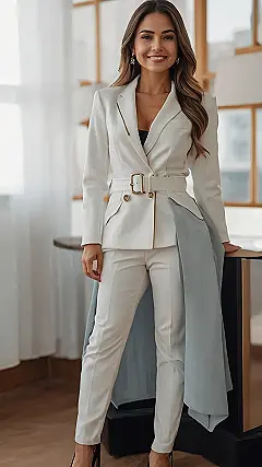 White Hot: The Power Suit with a Twist: