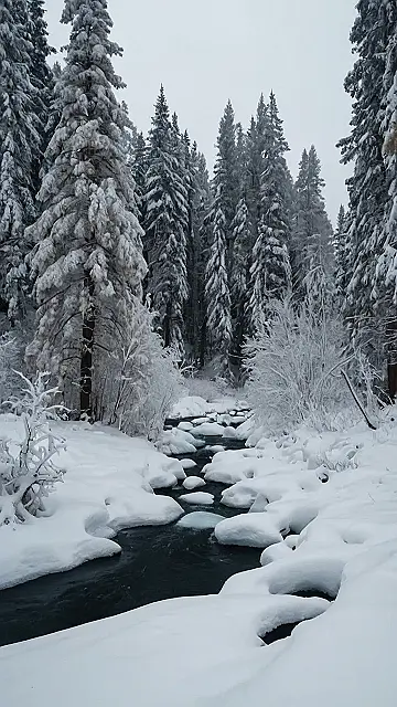 Frozen Forest Stream