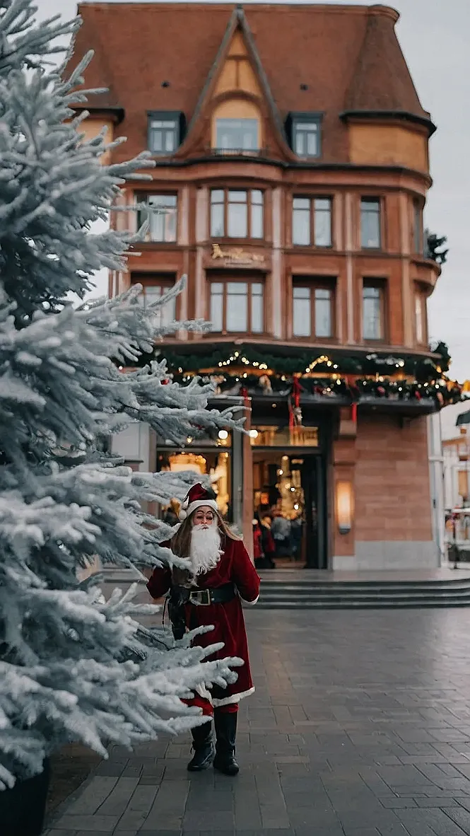 Snowy Street, Festive Lights