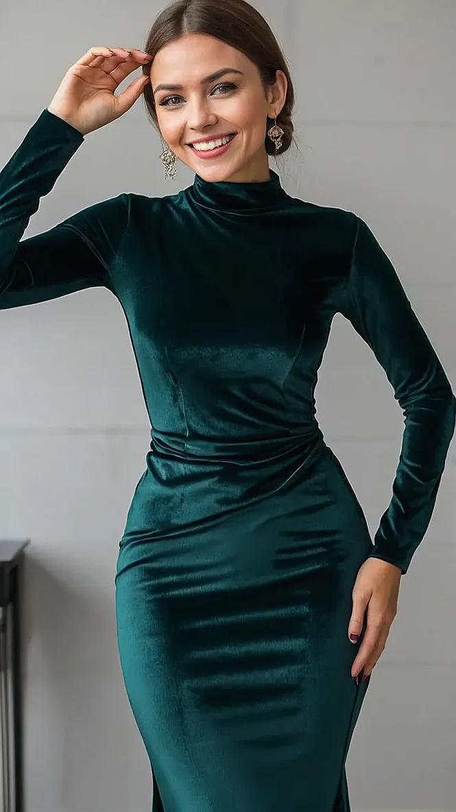 Timeless Velvet Dress Looks for Winter Fashion