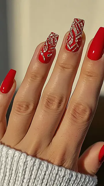 Sunrise Red Nails