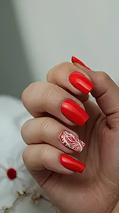 Spring Flame Nails