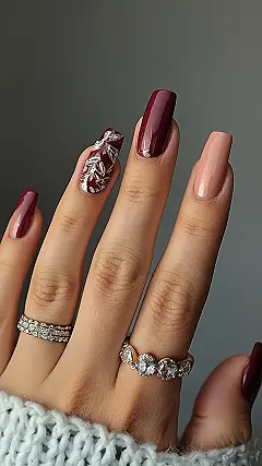 Easy Pink & White Nails