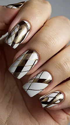 Cozy Plaid Mani