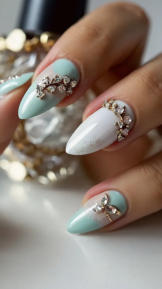 White Winter Nails
