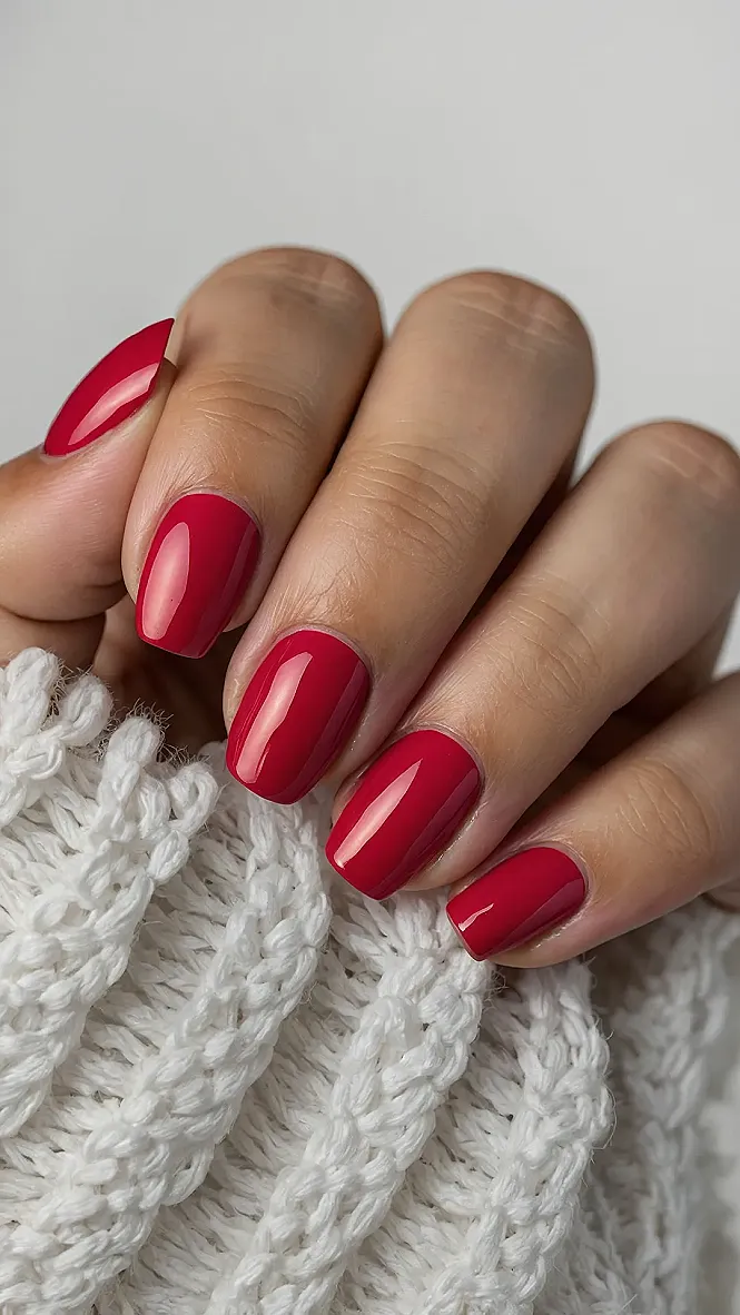 Crimson & Blush Summer Nails