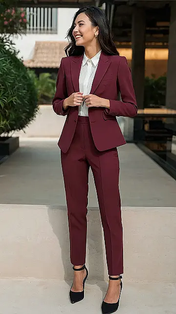 Here’s a title and two paragraphs based on the image and keyword “women in suits,” written to be funny, friendly, and understandable for a grade 9 student: