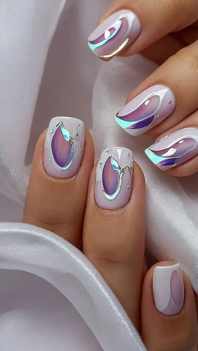 Mint & Pink Acrylics