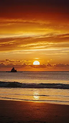 Sun-Kissed Seascape: