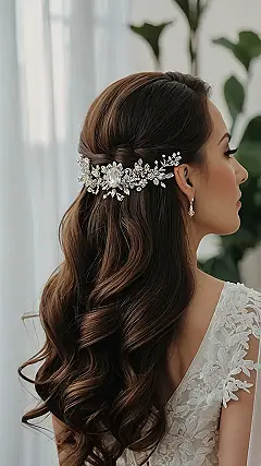 Ultimate Half-Up Bridal Look