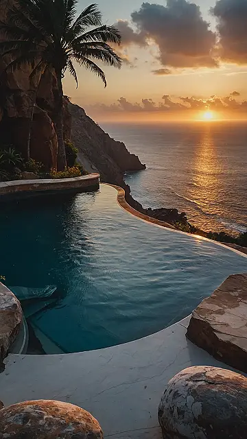 “Sunset Dip in the Mint Green Room”