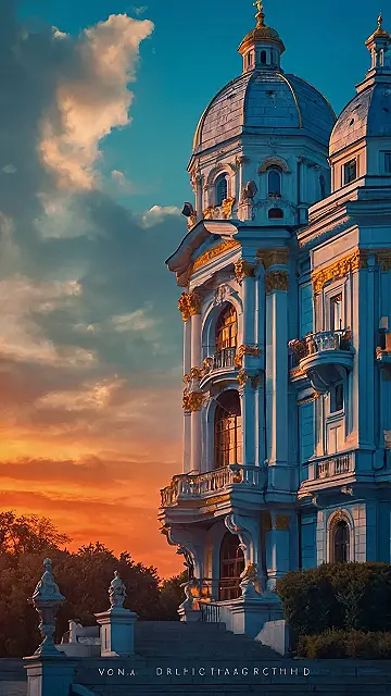 Baroque Beauty at Sunset: