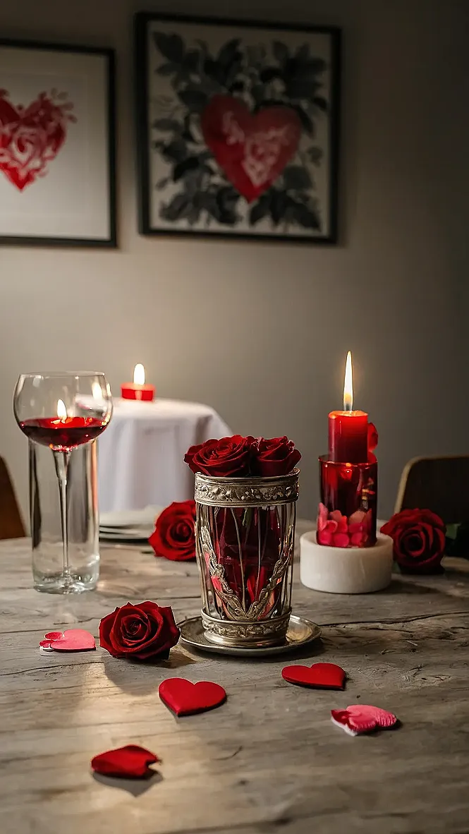 Chic Valentine's Tablescape
