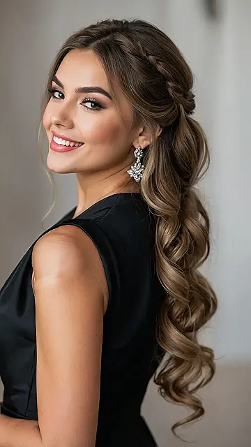 Glam Half-Up for Prom