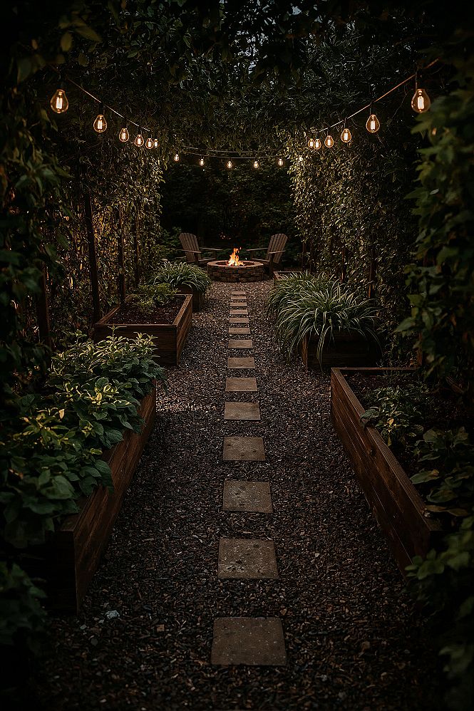 Dream Backyard Garden Oasis with Raised Planters