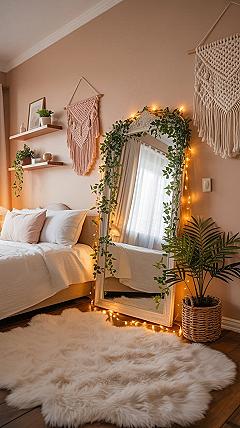 Dreamy Aesthetic Bedroom Makeover with Fairy Lights & Vines