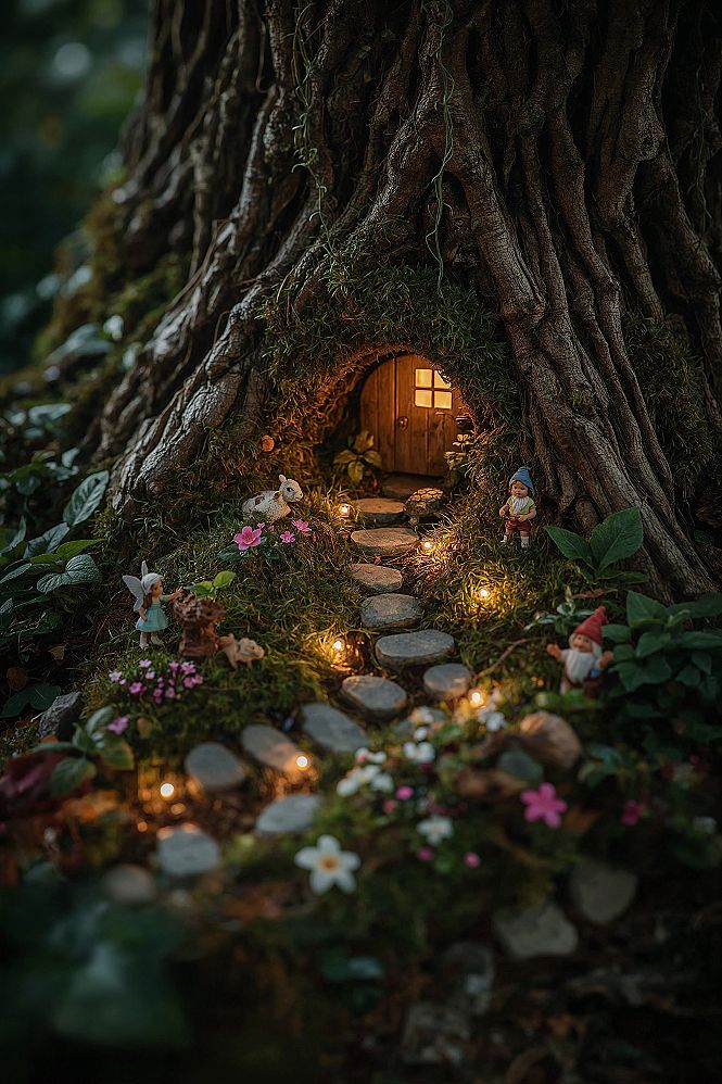 Enchanting Fairy Garden Ideas: Magical Tree Base Transformations