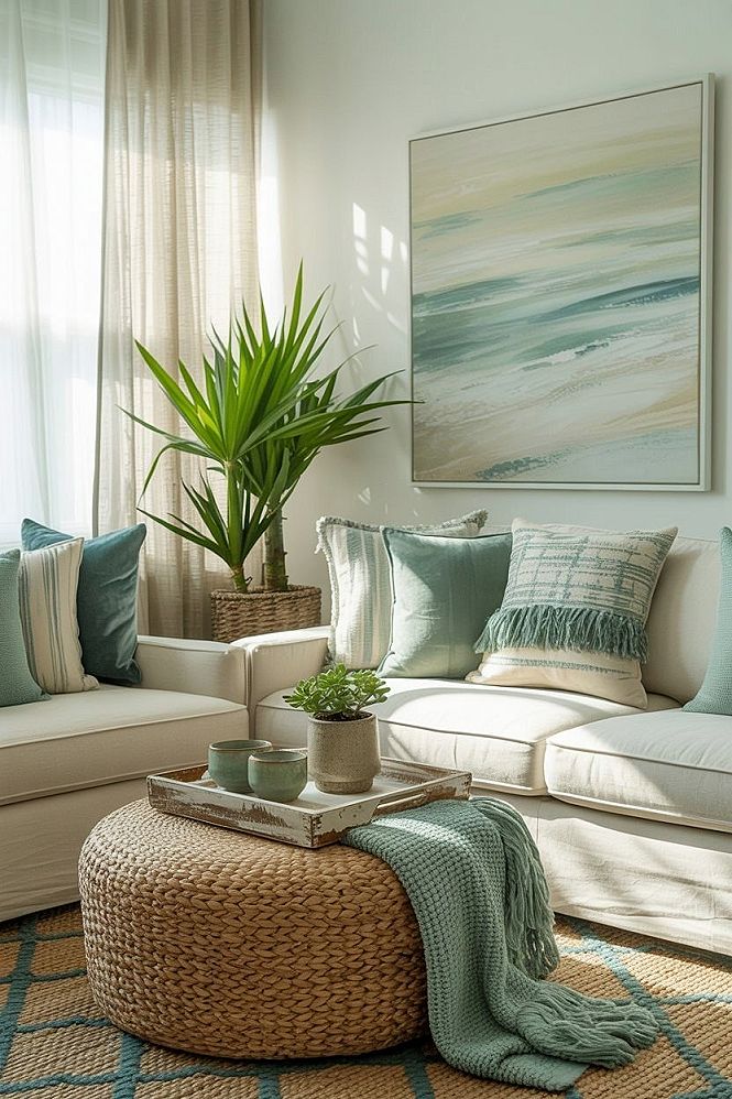 Cozy Coastal Boho Living Room: Unique Home Decor Retreat