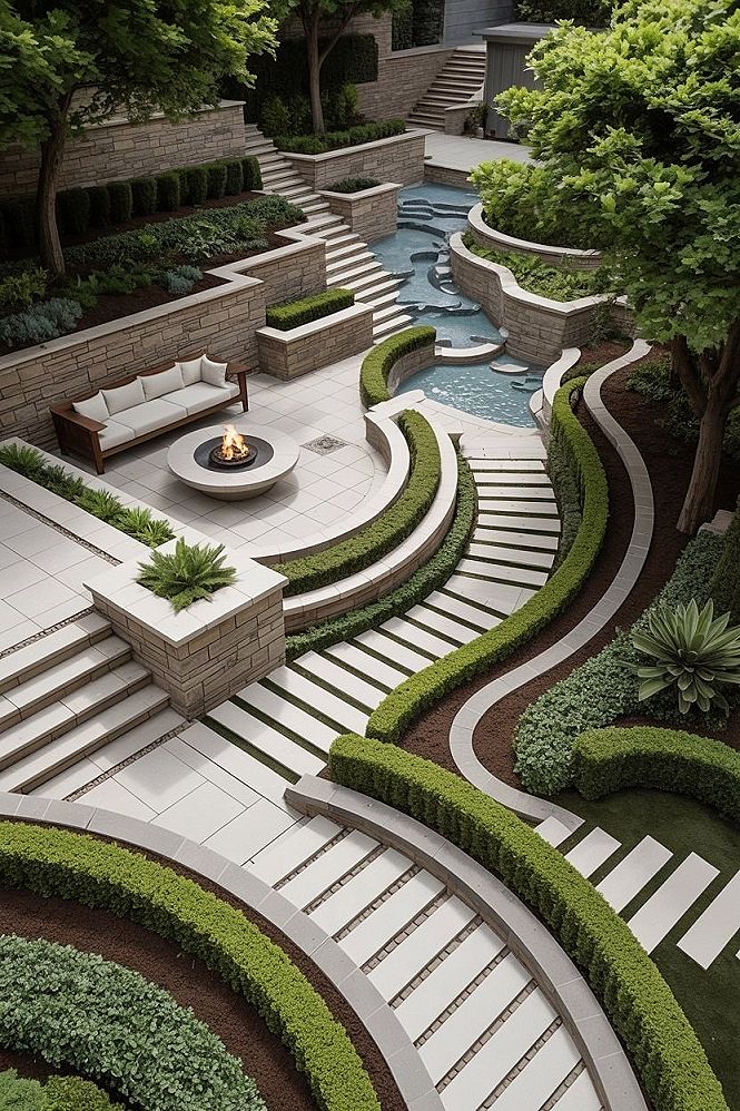 Elevate Your Exterior: Modern Multi-Level Landscape Design Ideas