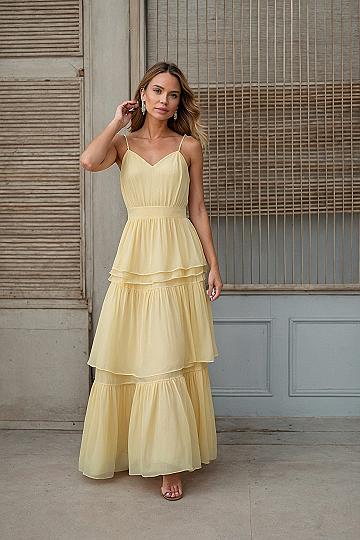 Choosing a Spaghetti Strap Layered Maxi Dress