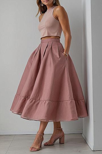 Styling A Pink Skirt And Matching Top For Weddings
