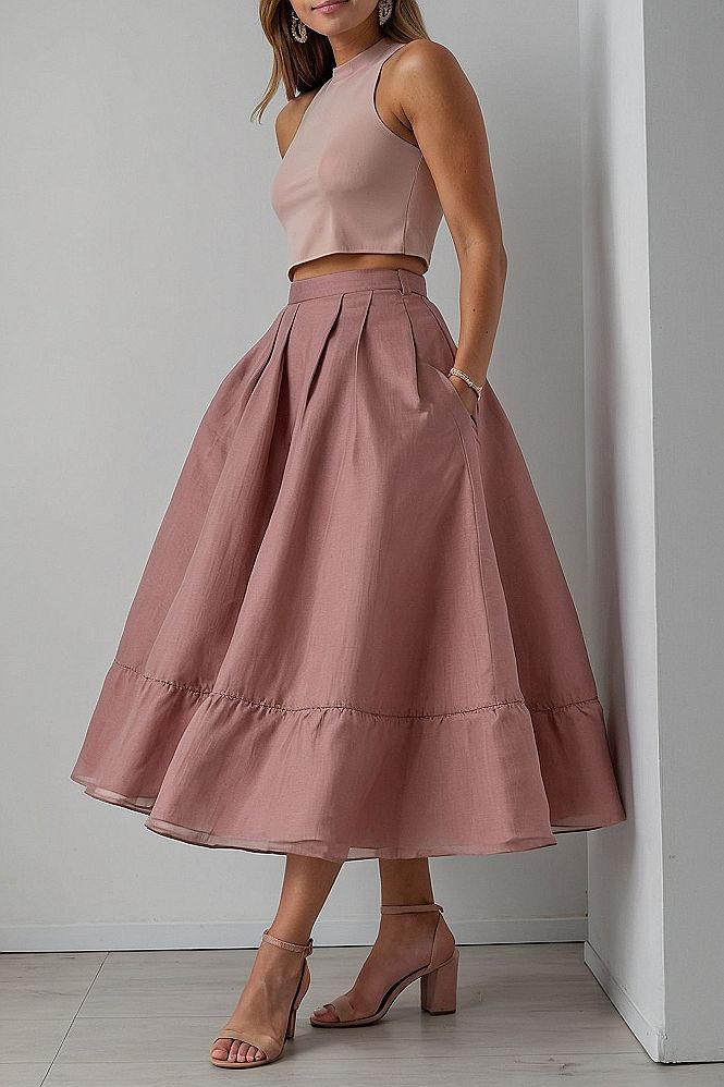 Styling A Pink Skirt And Matching Top For Weddings