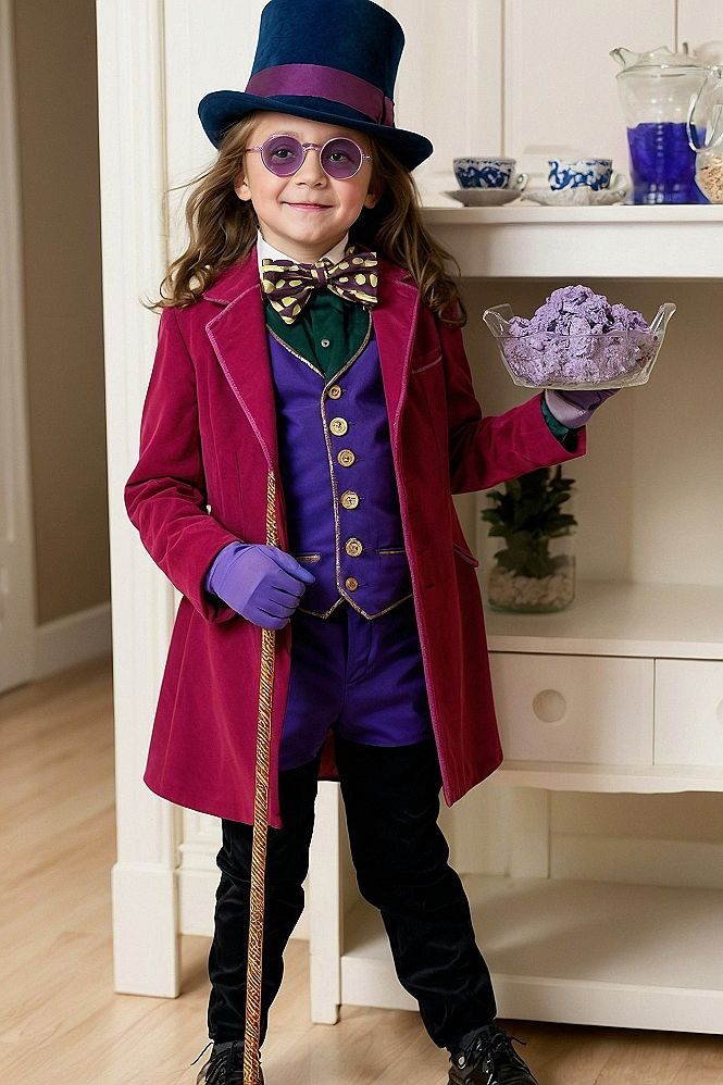 Classic Velvet Willy Wonka Costume Ideas for Girls