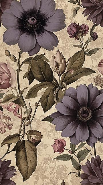Bringing Vintage Floral Purple Wallpaper Into Your Home