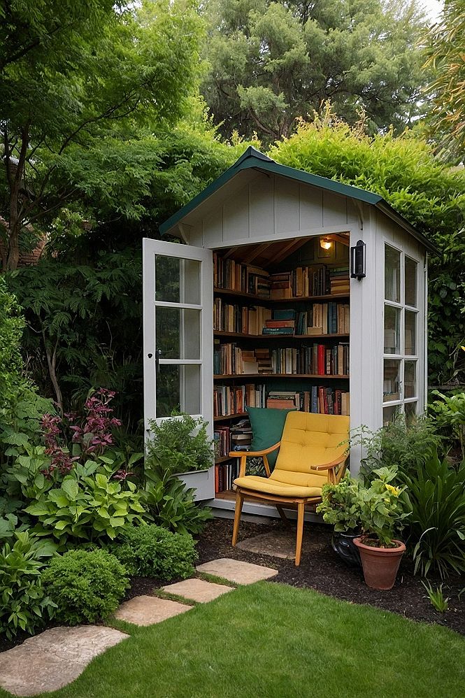 Creating a Cozy Backyard Book Shed Retreat