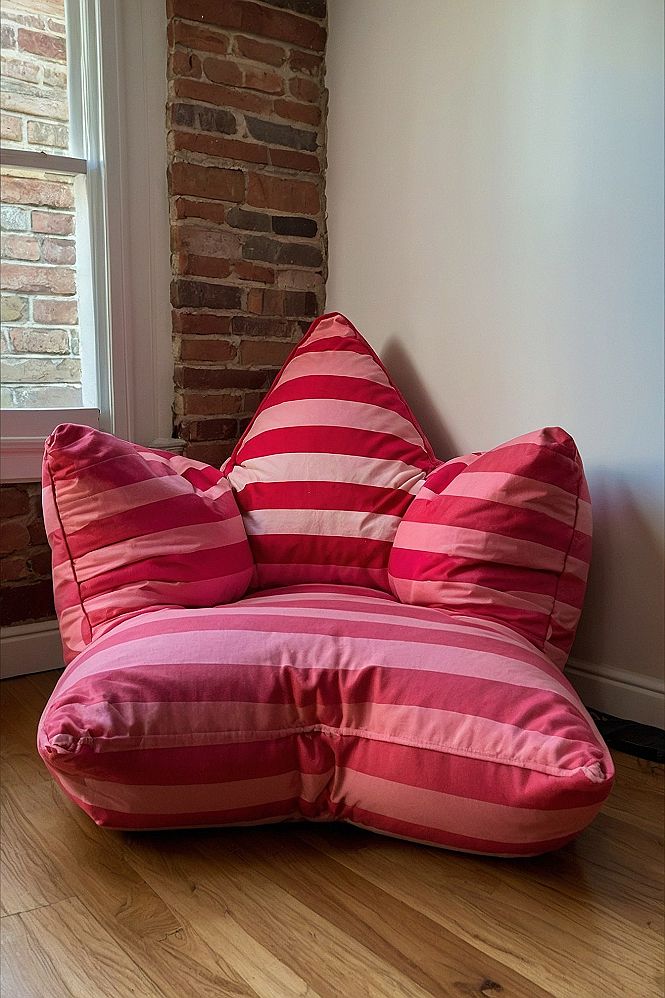 Adding Striped Bean Bag Chairs to Your Living Space