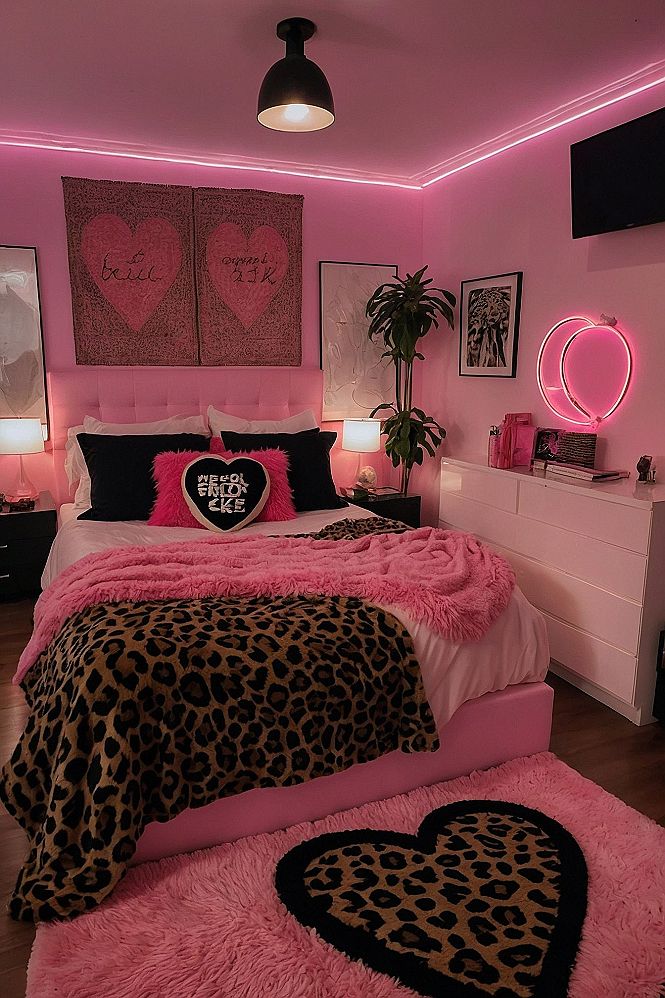 Setting Up Neon Lighting For A Pink Bedroom
