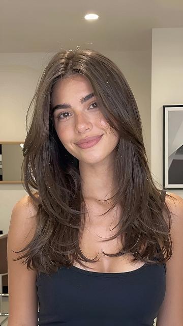 Soft Layered Medium Haircut For Everyday Volume