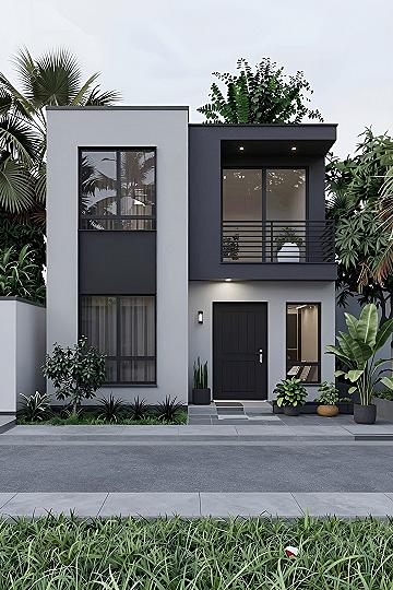 Minimalist Two-Story Box Design for Small Spaces