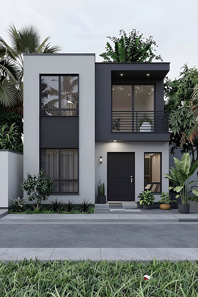 Minimalist Two-Story Box Design for Small Spaces