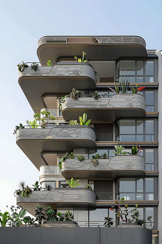 Integrating Curved Balconies Into Urban Apartments
