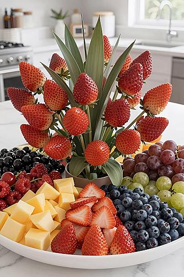 Creating a Strawberry Centerpiece for Your Fruit Platter